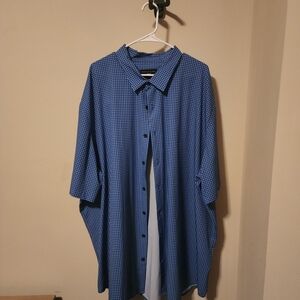Men's Blue Button-Up